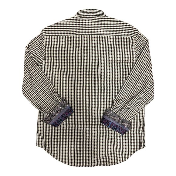 Robert Graham Shirt Medium Flip Sleeve EUC Purple, Lilac - Picture 4 of 10